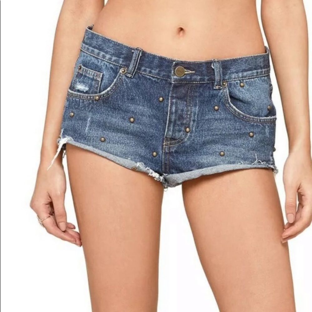 Amuse Society Studded Jeans Shorts